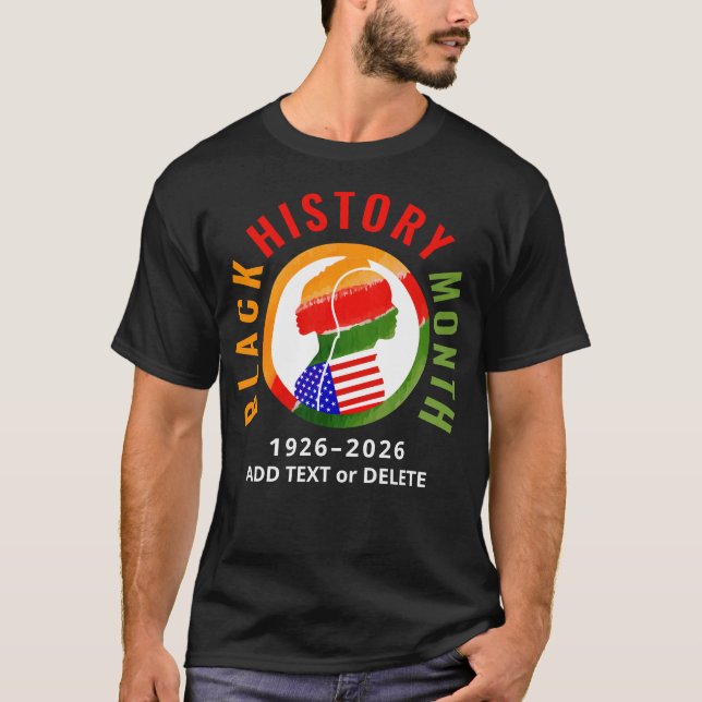Black History Month Centennial Formal Patriotic T Shirt (Framsida)