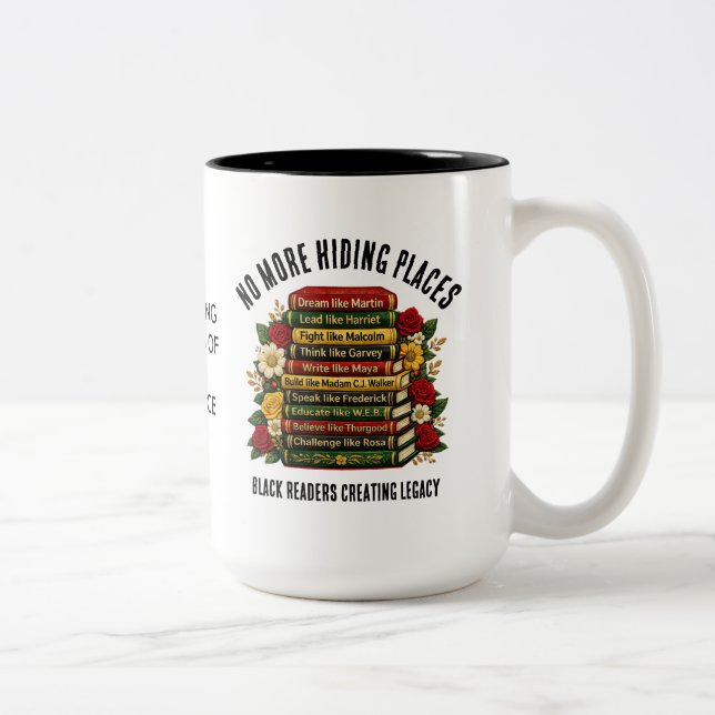 Black History Month Centennial Heroes Bookish Gift Två-Tonad Mugg (Höger)