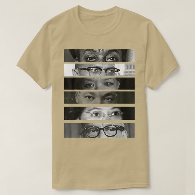 Black History Month Civil Högers Activists Öga 43 T Shirt (Design framsida)