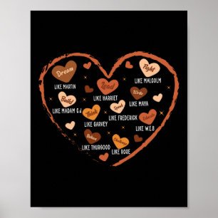 Black History Month Dream som Martin African Lead Poster