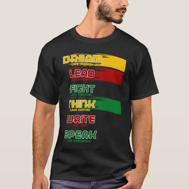 Black History Month Dream som Martin Lead som Ha T Shirt (Framsida)
