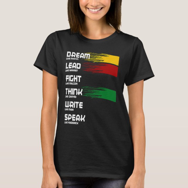 Black History Month Dream som Martin Lead som Ha T Shirt (Framsida)