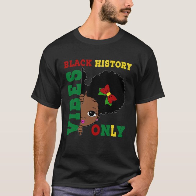 Black History Month Feb 2022 African American Girl T Shirt (Framsida)