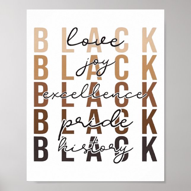 Black History Month firande design afrikansk ame Poster (Framsidan)
