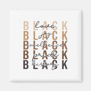 Black History Month Firande Design Afroamerikan Magnet