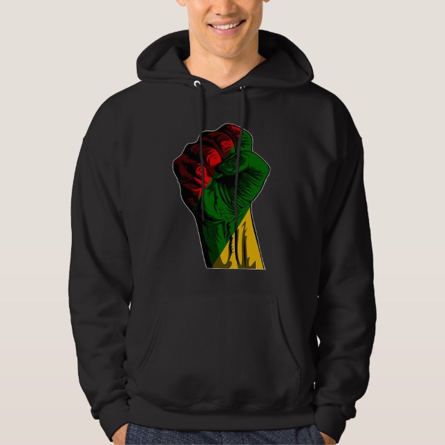 Black History Month Fist Black Power Africa Women  Hoodie (Framsida)