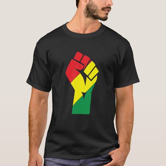 Black History Month Fist Black Power African Ameri T Shirt (Framsida)