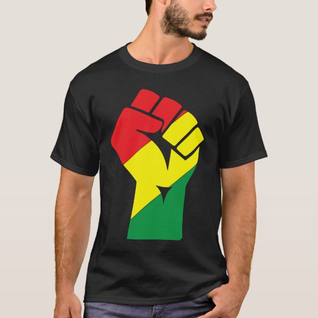 Black History Month Fist Black Power African Ameri T Shirt (Framsida)