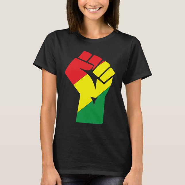 Black History Month Fist Black Power African Ameri T Shirt (Framsida)