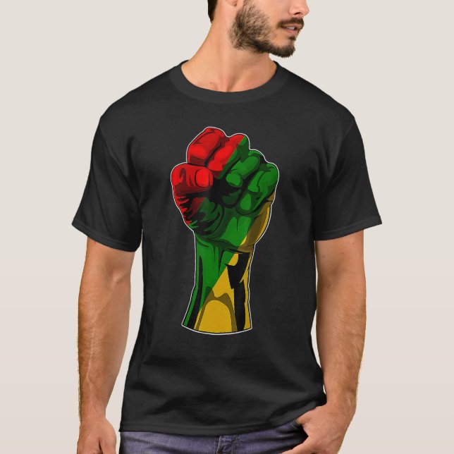 Black History Month Fist Black Power African Women T Shirt (Framsida)