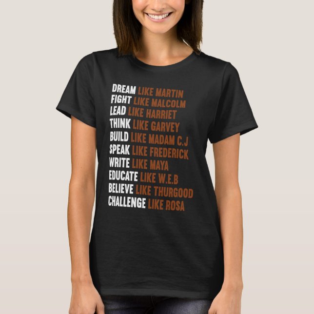 Black history month  for women t shirt (Framsida)