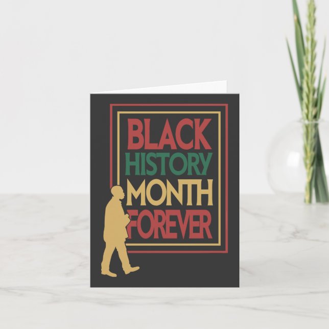 Black History Month Forever Typography Helgkort (Framsida)