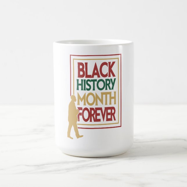 Black History Month Forever Typography Kaffemugg (Center)