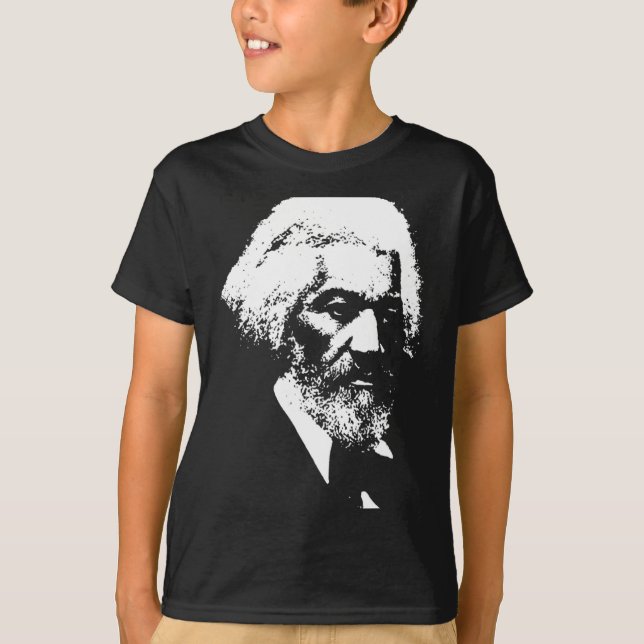 Black History Month Frederick Dougl Silhouette T S T Shirt (Framsida)