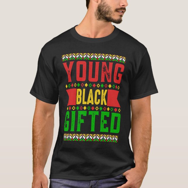Black History Month Girls Boys Young Black ed T Shirt (Framsida)