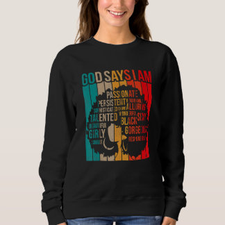 Black History Month God Says I Am Black Melanin Gi T Shirt