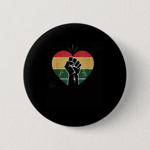 Black History Month Heart Kärlek Valentines day Af Knapp