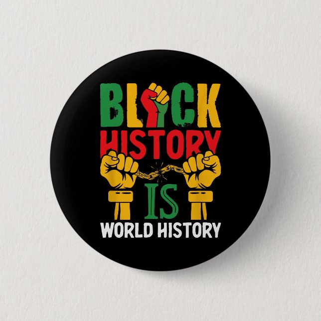 Black History Month Is World History  Knapp (Framsida)