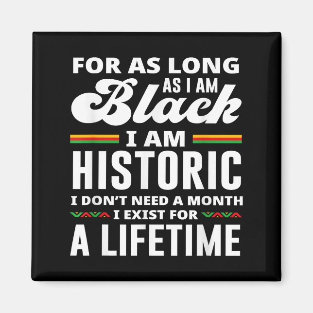 Black History Month jag är historisk  Magnet (Framsidan)
