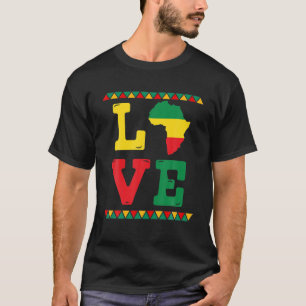 Black History Month Kärlek Afrika African American T Shirt