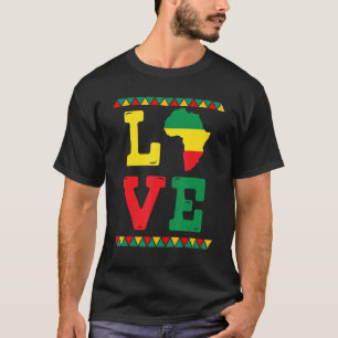 Black History Month Kärlek Afrika African American T Shirt