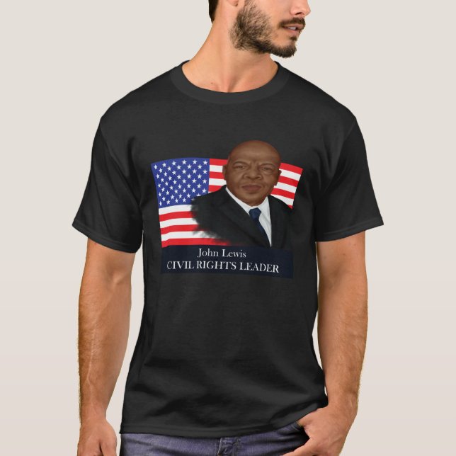 Black History Month Leader John Lewis T Shirt (Framsida)