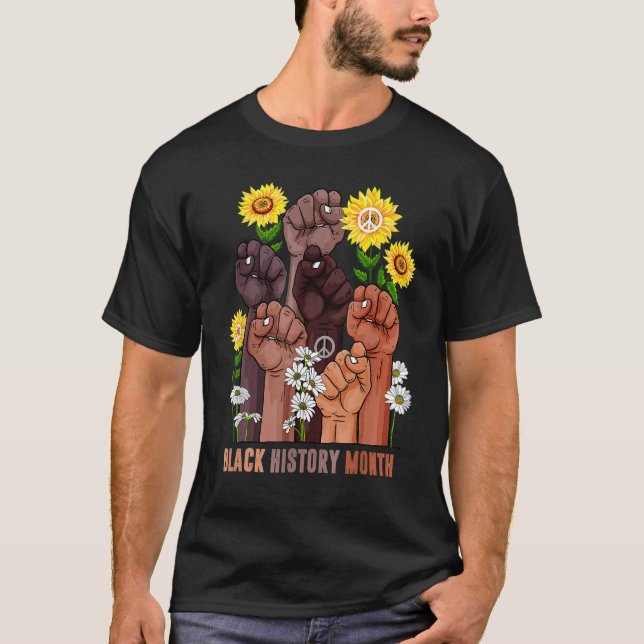 Black History Month Melanin Afro African Pride Men T Shirt (Framsida)