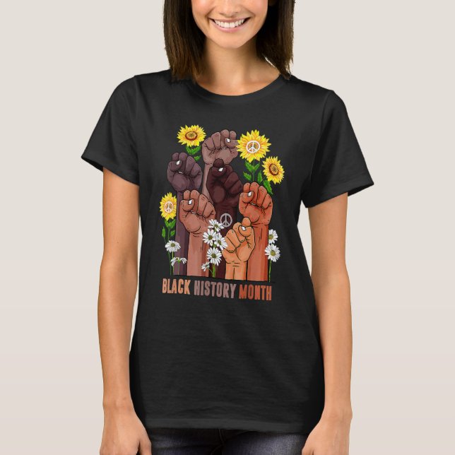 Black History Month Melanin Afro African Pride Men T Shirt (Framsida)