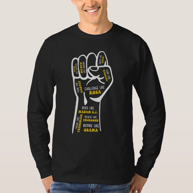 Black History Month Melanin Queen African Rise Fis T Shirt (Framsida)