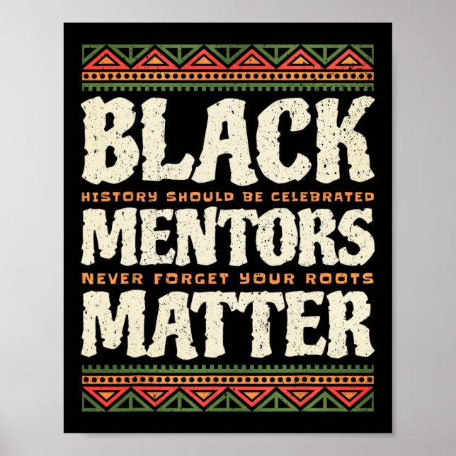 Black History Month Mentors Problem African Americ Poster (Framsidan)