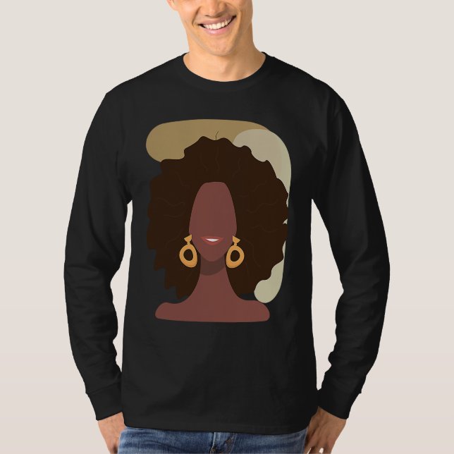 Black History Month Minimalist Queen Melanin Boho  T Shirt (Framsida)