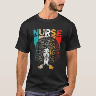 Black History Month Nurse Melanin African American T Shirt