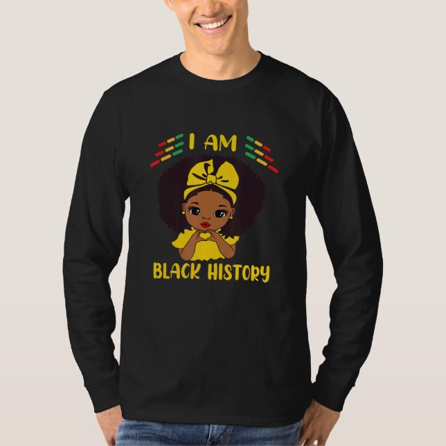 Black History Month Pajama I is Black Girls Queen T Shirt (Framsida)