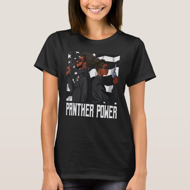 Black History Month Panther Party T Shirt (Framsida)