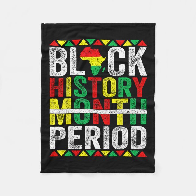 Black History Month Period African American Black Fleecefilt (Framsidan)