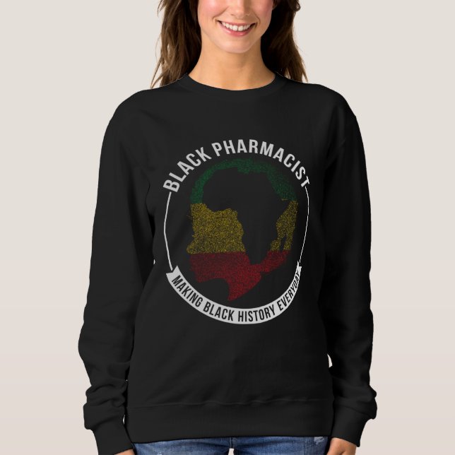 Black History Month Pharmacist Flag African Americ T Shirt (Framsida)