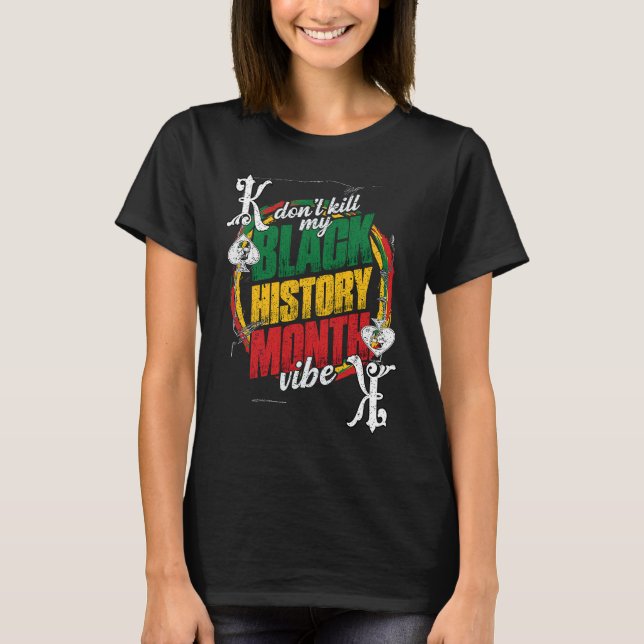 Black History Month Proud Black Poker Player Appar T Shirt (Framsida)