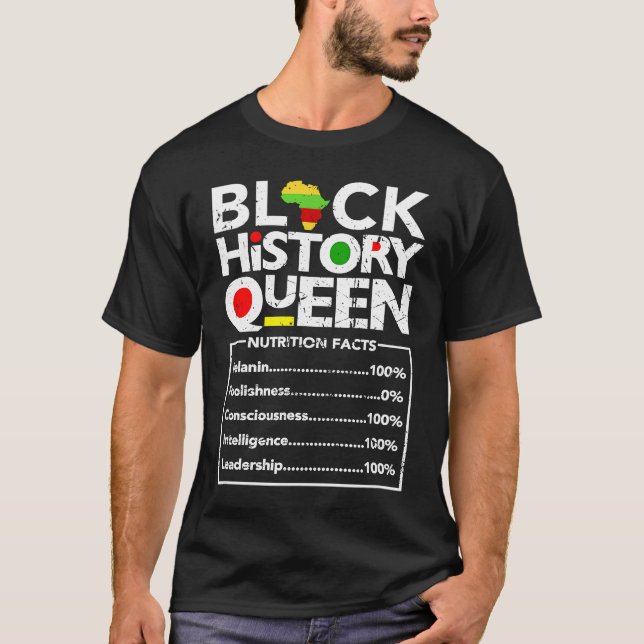Black History Month Queen Melanin Women Mother Sis T Shirt (Framsida)