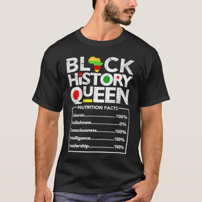 Black History Month Queen Melanin Women Mother Sis T Shirt (Framsida)