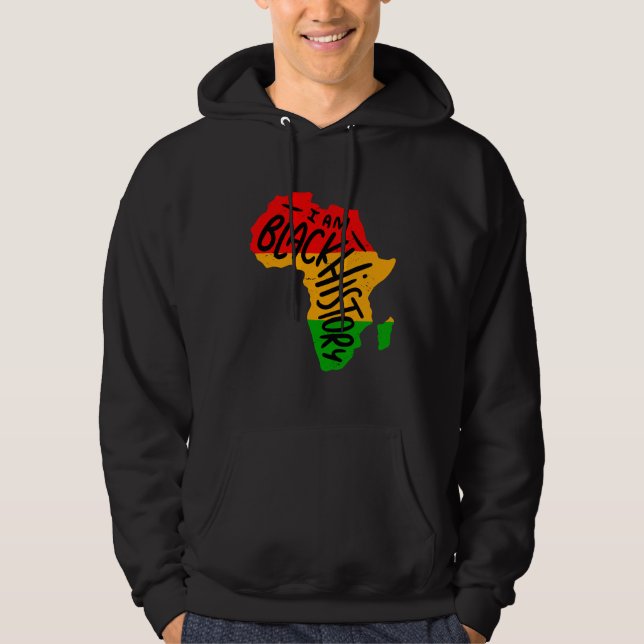Black History Month Quotes - I AM BLACK HISTORY Hoodie (Framsida)