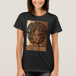 Black History Month Registered Nurse Afro African T Shirt