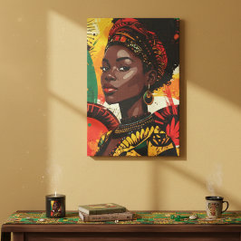Black History Month Royal Queen Spirit Art Canvastryck