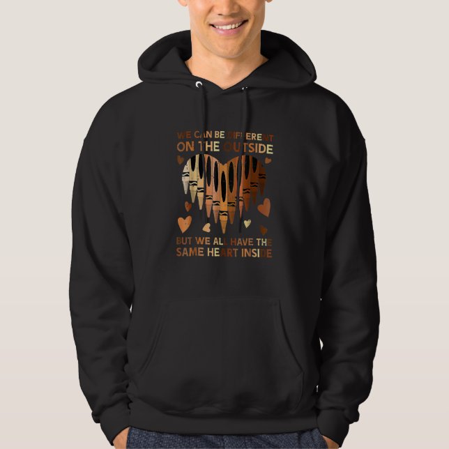 Black History Month Same Heart Inside African Prid Hoodie (Framsida)