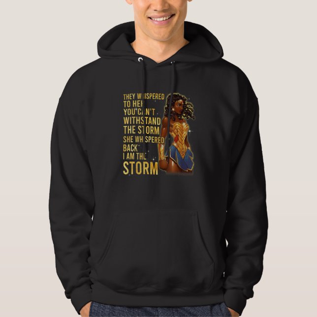Black History Month Shirt African Woman Afro I Am  Hoodie (Framsida)