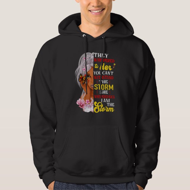 Black History Month Shirt African Woman Afro I Am  Hoodie (Framsida)