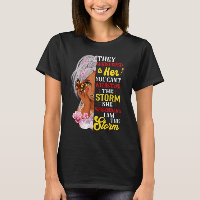 Black History Month Shirt African Woman Afro I Am  T Shirt (Framsida)
