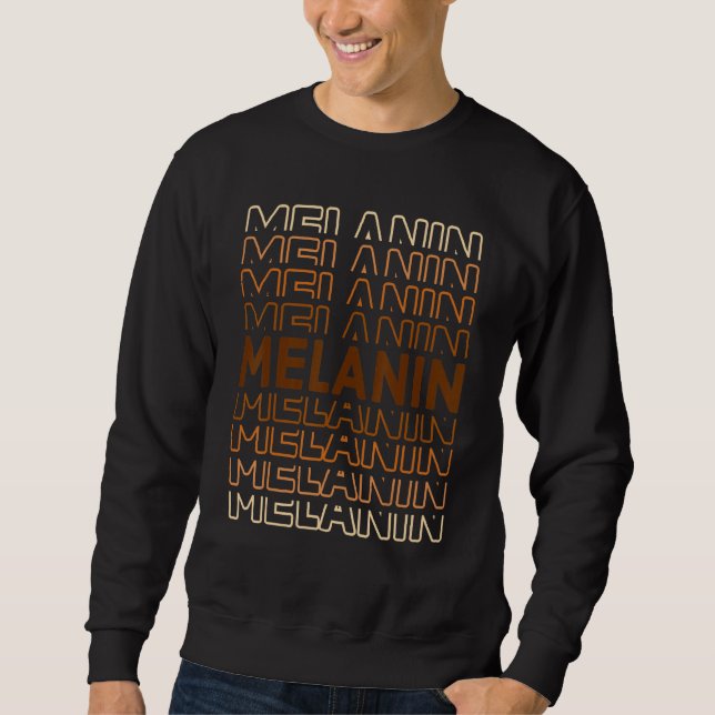 Black History Month Skin Tones Black Pride Melanin Lång Ärmad Tröja (Framsida)