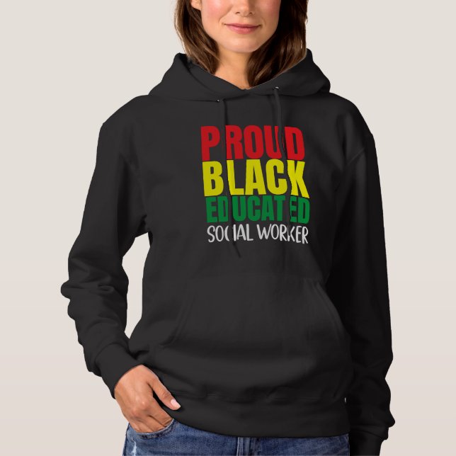 Black History Month Social Worker African Culture T Shirt (Framsida)