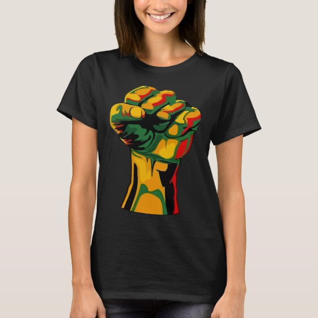 Black History Month Strong African For Women Men T Shirt (Framsida)