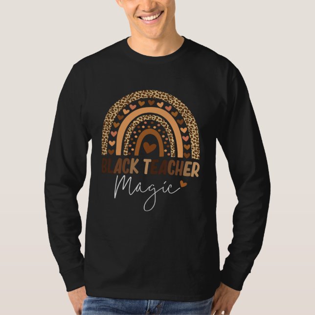 Black History Month Teacher Black Teacher Magic T Shirt (Framsida)